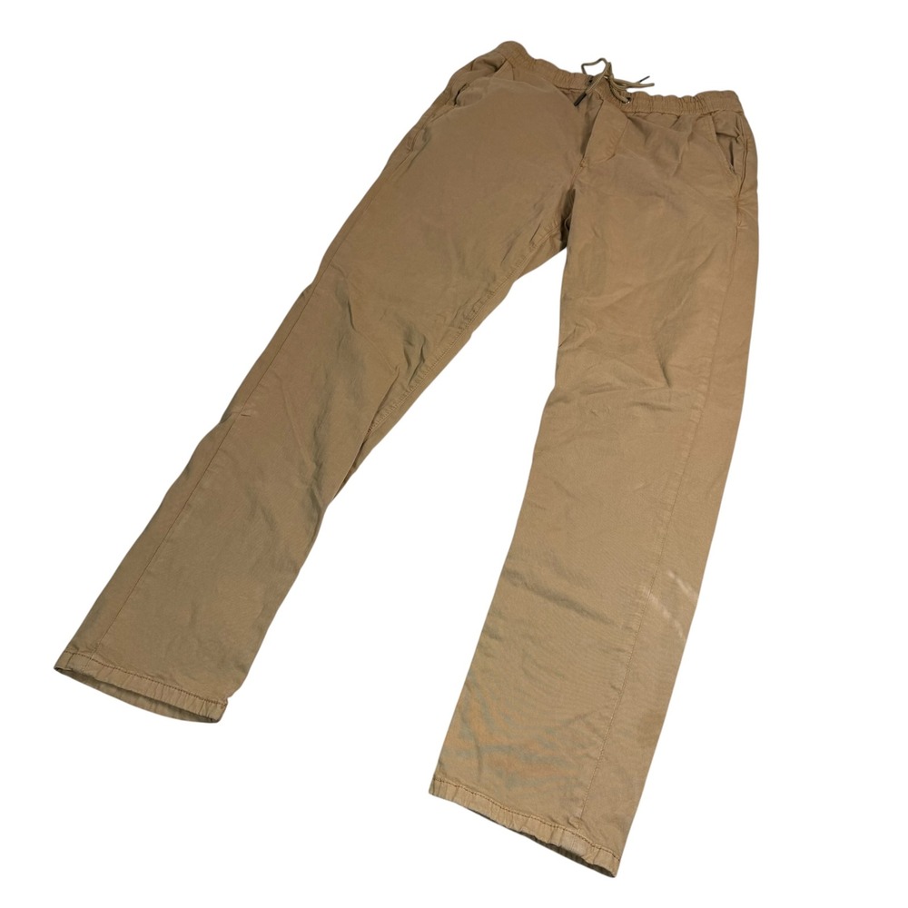 Marine Layer Mens Slim Fit Khaki Tan Drawstring Pants Size Medium 13637 EUC - Picture 3 of 11
